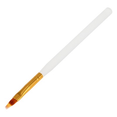 Unique Bargains Sweep Nail Painting Brushes for Polish Painting Home DIY Gold Tone Clear White