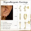 3 Pairs Gold Huggie Earrings Set - 925 Sterling Silver Birthstone Studs for Women - 3 of 4