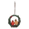 Melrose Cardinal Bird Couple Wreath Ornament (Set of 4) - 2 of 3