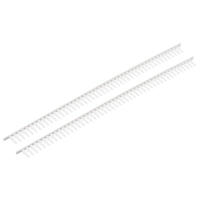 Unique Bargains Home DIY Miniature Garden Ornament Decorative Picket Fence White 2 Pcs
