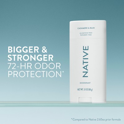 Native Men's Invisible Solid Deodorant - Cashmere & Rain - 3.1oz