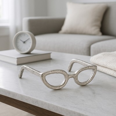 Sagebrook Home Abstract Glasses Aluminum Sculpture Decoration