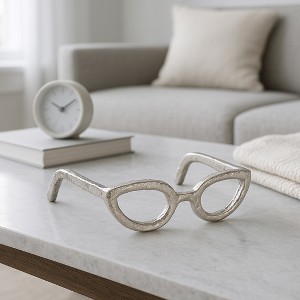 Sagebrook Home Abstract Glasses Aluminum Sculpture Decoration - 1 of 4