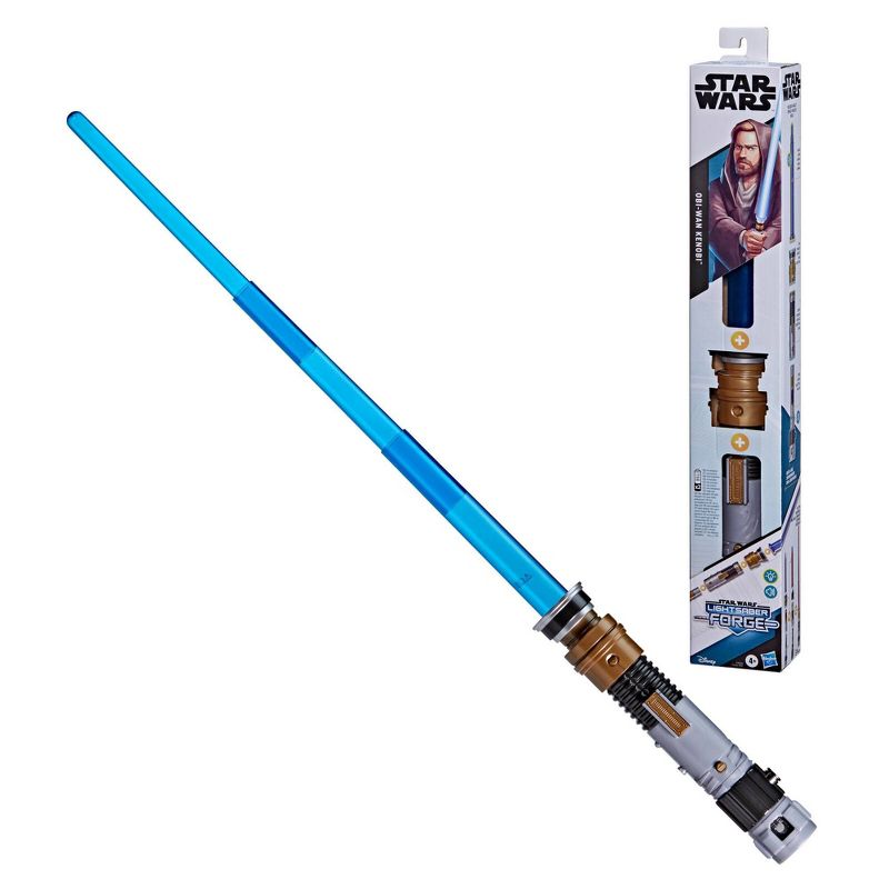 Star Wars Lightsaber Forge Obi-Wan Kenobi Electronic Blue Lightsaber, 1 of 13