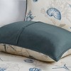 Okak Queen/King 7-Piece Ocean-themed Cotton Sateen Bed Comforter Set with Decorative Pillow,Comfortable Quilt Bedding Sets,Machine Washable - 4 of 4