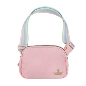 Disney Princess Crown & Hearts Pink Quilted Fanny Pack - 1 of 4