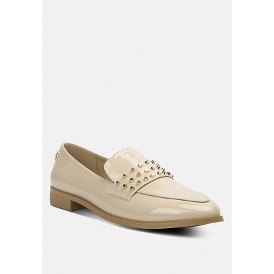 Meanbabe Semicasual Stud Detail Patent Loafers