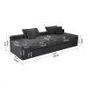 GDFStudio Alverra 118" Modular Corduroy Upholstered Compressed Sectional Sofa - 3 of 4