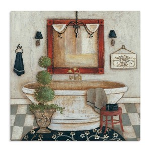 Stupell Industries Chic Bathroom Interior Traditional Home Charm Canvas Art - 1 of 4