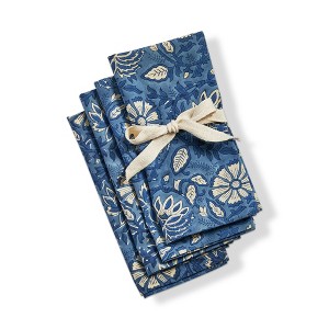 TAG Floral Block Cotton Napkins Set of 4 - 1 of 2