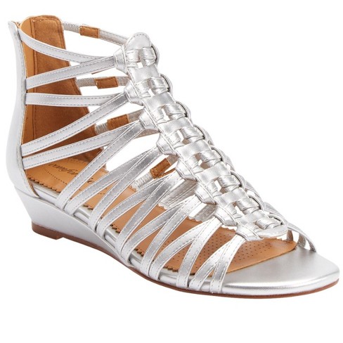 Comfortview Women s wide Widths Available The Helen Sandal 8 1 2 M Silver Target