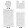 Edge Bath Rug 100% Premium Cotton Ultra-Soft Water Absorbent Tufted Solid Reversible 4 Piece Bathroom Rug Set for Machine Washable Bathmat - 2 of 2