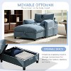 ModernLuxe Single Sofa Chaise Lounge Couch Accent Chair with Storage Ottoman, Adjustable Phone Holder, USB&Type-C Charger, Storage Pockets, Chenille - 3 of 4