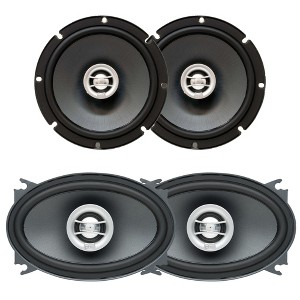 PowerBass 1 Pair of OE-462 4X6" Coaxial 2-Ohm + 1 Pair of OE-652 6.5" Coaxial 2-Ohm Speakers - 1 of 4