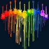 Design By Humans Guitar Heart Music Pride By ToruSanogawa Tank Top - Navy - 2X Large - 2 of 2