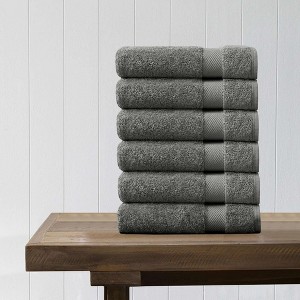 Delara 100% Organic Cotton Soft, Quick Dry & Ultra-Absorbent Wash Cloth (Pack of 6) - 1 of 4