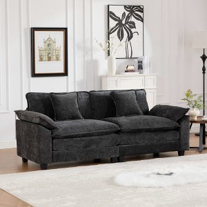 KTMBDW Chenille Armchair, 46.4" Wide Accent Chairs for Living Room & Bedroom Modern Lounge Chair, Upholstered Mid-Century Single Sofa Chair - 1 of 4
