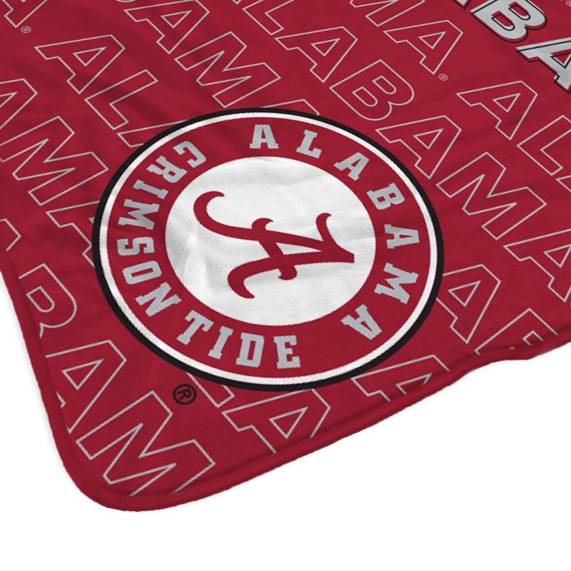 NCAA Alabama Crimson Tide Wordmark 60 x 70 Faux Shearling Blanket, 2 of 4