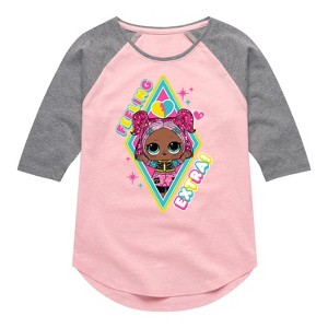 Girls' - LOL Surprise! - Feeling Extra Shirt Tail Raglan Graphic T-shirt - 1 of 3
