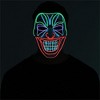 SYNCFUN Halloween Led Light Up Clown/Skull Mask with 3 Lighting Modes for Men Women Kids Halloween Light Costume and LED Party Supplies - 2 of 4