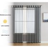 HLC.ME Tab Top Window Curtain Sheer Voile Panels for Living room & Bedroom, Set of 2 - 2 of 4