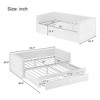 GDFStudio Jerry Twin Size Upholstered Extendable Daybed with Trundle and Storage Drawers - 3 of 4