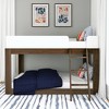 Max & Lily Solid Wood Bunk Bed, Mid-Century Modern Twin over Twin Bunk Beds for Kids - 2 of 4
