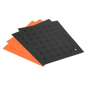 Unique Bargains Heat Resistant Silicone Trivets Pads for Kitchen 4 Pcs - 1 of 4
