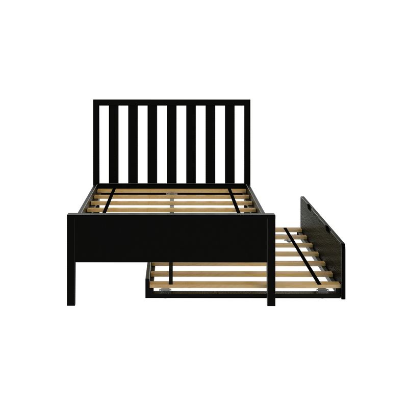 Max & Lily Scandinavian Twin-Size Bed with Twin-Size Trundle, 3 of 6