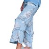 Women's Floral Linen Pants With Ruffle Detailed Leg - Look Mode USA - 4 of 4