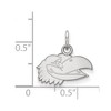 Black Bow Jewelry 14k White Gold Kansas Jayhawks NCAA Extra Small Pendant - 2 of 3