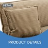 Corduroy Deep Seat Sofa Sleeper Couch Loveseat with 23-Inch Seat Depth and Pillows - Leovsnove - 4 of 4