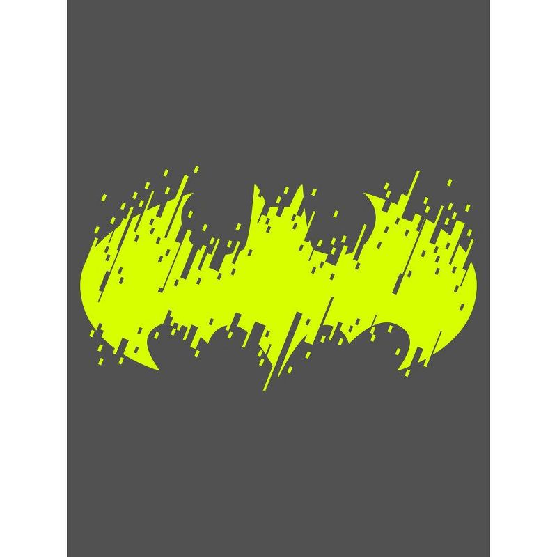 Batman Neon Green Faded Logo Black T-shirt Toddler Boy to Youth Boy, 2 of 3