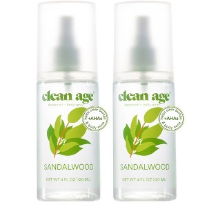 Clean Age Sandalwood AHA Body Spray + Deodorant for Teens - 4 fl oz/2pk - 1 of 4