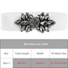 INSPIRE CHIC Women's Elastic Stretchy Vintage Elegant Rose Flower Rhinestone Belt - 4 of 4