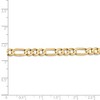 Black Bow Jewelry 5.5mm, 14k Yellow Gold, Open Concave Figaro Chain Anklet or Bracelet - 4 of 4