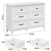 6 Drawer Dresser for Bedroom, 47" Wide Wooden Storage Chest, Freestanding Closet Organizer - 2 of 4