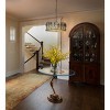 ALOADECOR 6-Light Black Mondern Farmhouse Lantern Drum Chandeliers With Crystal Accents - 2 of 4