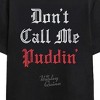 Harley Quinn Animated Series Don’t Call Me Puddin’ Adult Black Crew Neck Short Sleeve T-shirt - 2 of 3