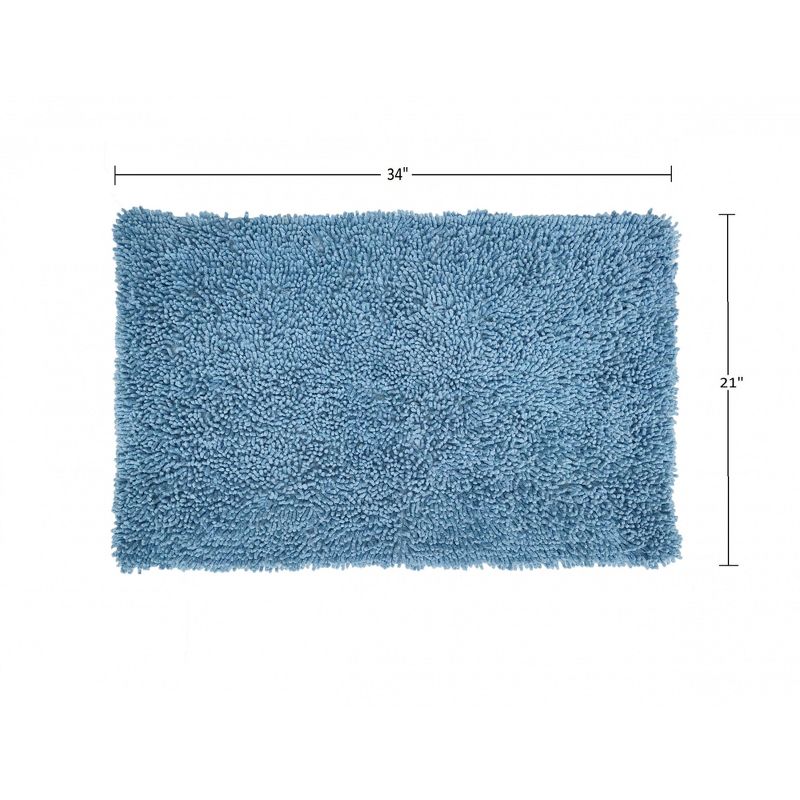 Fantasia Bath Rug Collection Cotton Shaggy Pattern Tufted Bath Rug - Home Weavers, 2 of 4