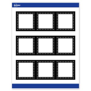 Avery Printable Square Cards, Black and White Polka Dots, 2.5" x 2.5", Matte White Square Cards, Laser/Inkjet, 90ct, Great for Business Cards - 1 of 4