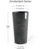 Ecopots Amsterdam Mid High Durable Modern Round Indoor/Outdoor Recycled-Based Composite Flower Pot Planter - 2 of 4