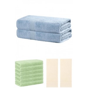 REGALWOVEN Striped Soft Absorbent Bathroom Cotton Towel Set 3 Pcs - 1 of 4