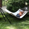 SONGMICS Hammock, Quilted Hammock with Curved Bamboo Spreaders, Pillow, 78.7 x 55.1 Inches - 2 of 4