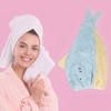 Unique Bargains Adult Lightweight Strong Absorbent Hair Drying Towel 1 Pc - 2 of 4