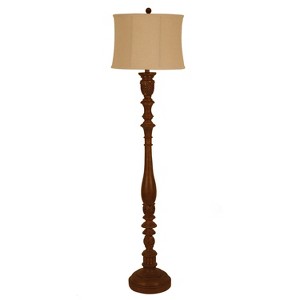 Nadia Sculpted Floor Lamp Beige (Lamp Only) - Decor Therapy