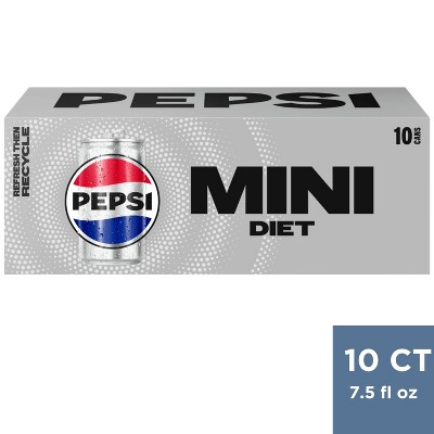 Diet Pepsi - 10pk 7.5 Fl Oz Mini Cans : Target