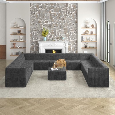 Single seat sofa Compressed Sectional Sofa Modern Minimalist Style Corduroy Couch, Sleeper Sofa for Living Room