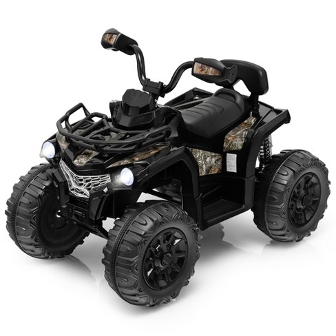 Costway 12V Kids Ride On ATV Electric 4 Wheeler Quad 2 Speeds with Mp3 Headlights Black