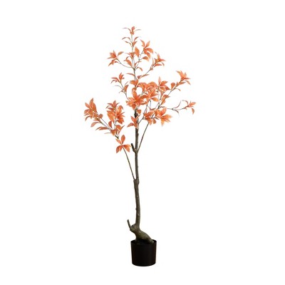 Nearly Natural 4.5-ft Autumn Pieris Artificial Fall Tree